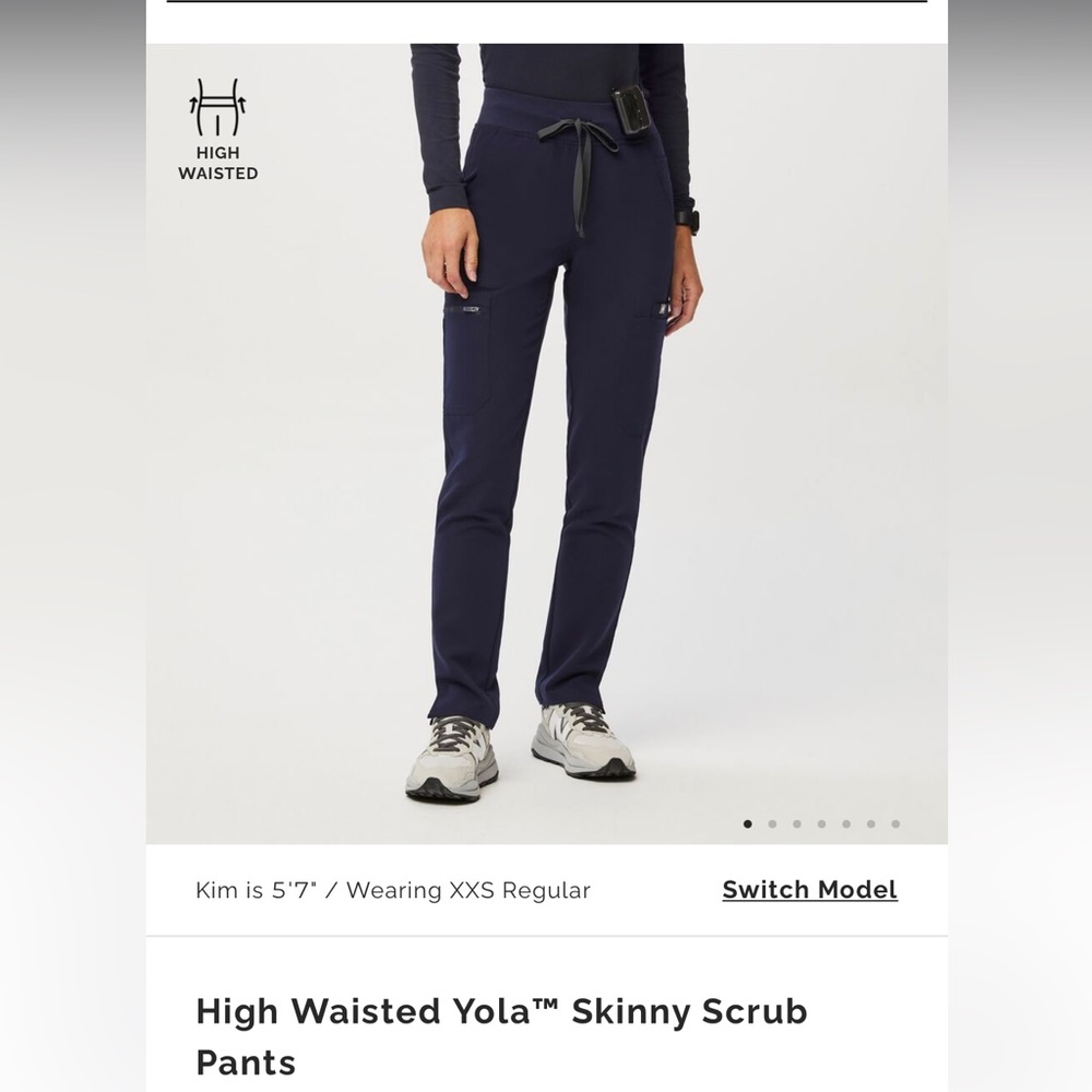 Figs High Waisted Yola Skinny Scrub Pants (medium tall)